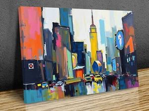 Stampa su tela montata arte astratta New York pronta da appendere - Foto 1 di 10