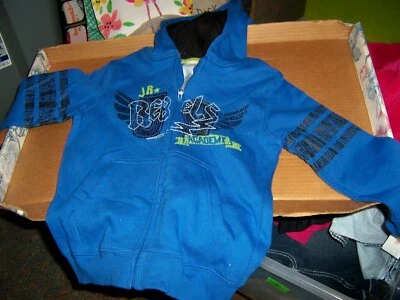 NUEVO CON ETIQUETAS WONDER KIDS Rebels Academy Royal Azul Cremallera Completa Sudadera con Capucha - TALLA 4T Foto 1 de 2