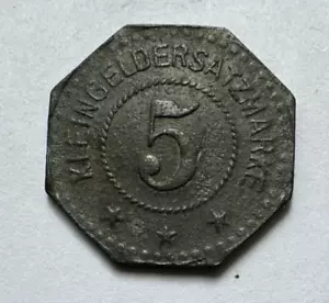 City of Rothenburg ob der Tauber 5 Pfennig Notgeld Zinc Coin Funck 453.1 - Picture 1 of 4