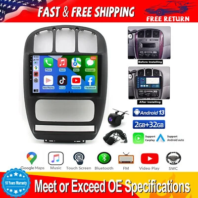 10.1" CarPlay For Dodge Grand Caravan 2001-2007 Android 13 Car Radio GPS Navi BT - Imagem 1 de 4