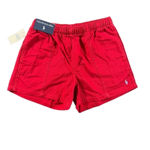 Vintage Polo Ralph Lauren Shorts Women's Small Khaki Club Red Elastic Waist 90's - Picture 1 of 17