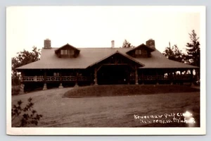 RPPC Keweenaw Mountain Lodge Golf Club Copper Harbor Michigan VTG Photo Postcard - Picture 1 of 2