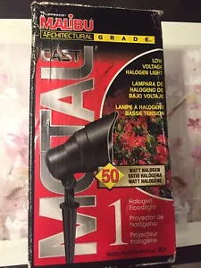 Malibu Metal Cast 50W Lighting Landscape Floodlight Black Finish CL1 New in Box - Picture 1 of 4