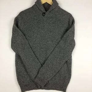 Hudson North Sweater Mens Small Wool Blend Shawl Collar Long Sleeve Grey Outdoor - Bild 1 von 16
