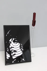 MIKE JAGGER POP ART stencil. Unique Laser Cut Perspex A4 Framed - Picture 1 of 5