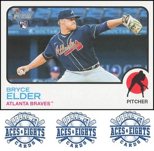 2022 Topps Heritage Bryce Elder Rookie RC Atlanta Braves #591 - Picture 1 of 2