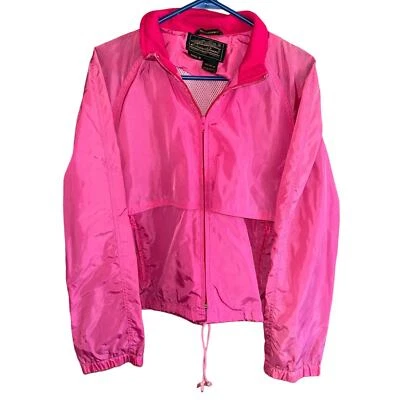 Chaqueta cortavientos vintage Eddie Bauer mujer rosa lluvia (mediana) Foto 1 de 4