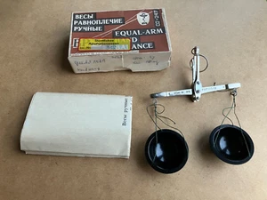 antik Waage Feinwaage Münzwaage Apotheke Arzt zerlegbar Russland USSR OVP 3951-4 - Picture 1 of 8