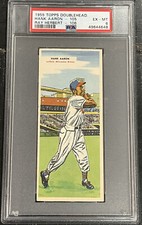 1955 Topps Double Header HANK AARON PSA 6 EX-MT 105 106 Braves Ray Herbert