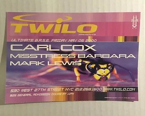 Seltener Vintage NYC Club Flyer: CARL COX & Mistress Barbara @ TWILO @ TWILO NYC - Bild 1 von 2