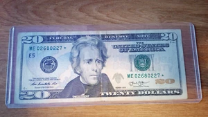 2013 $20 Twenty Dollar Bill - ME 02680227 * STAR NOTE - Picture 1 of 2