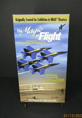 Imax Theaters The Magic Of Flight (VHS Tape) Narrated By Tom Selleck   Aviation - Image 1 of 3