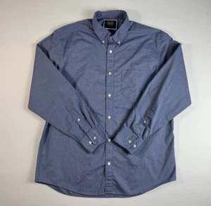 CHARLES TYRWHITT Mens Large Blue Classic Fit Button Down Long Sleeve Shirt - Picture 1 of 14