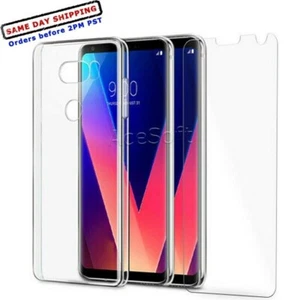 Screen Protector + Soft TPU Protective Case f Virgin Mobile LG V30+ LS998 Phone - Picture 1 of 1
