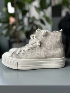 Crocofake Sneaker von Converse - Leder Damen - Farbe nutural - Größe 40/40,5 - Bild 1 von 9