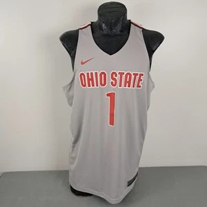 Nike Elite Team Ohio State Basketball Jersey XXL Men Dri-Fit Gray #1 Pullover - Picture 1 of 19