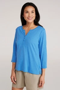 Mountain Warehouse Paphos Ladies Top UV Protect Breathable ¾ Sleeve Button Top - Picture 1 of 66