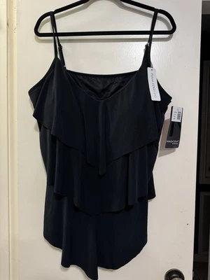 Magicsuit Miriclesuit оборки плавать верхний только размер 24 Вт черный новый с ярлыками сделано в США - Изображение 1 из 3