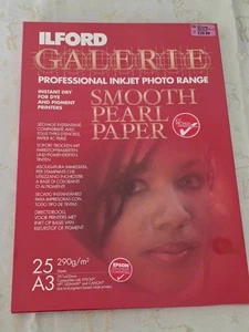 ILFORD Smooth Pearl Papier 280 g/m² Inkjet Fotopapier A3 - 25 Blatt Neu Versiegelt - Bild 1 von 6