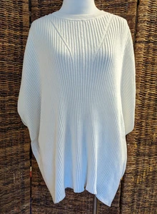 NWT Everlane Organic Cotton Caftan Knit Sweater Top, White, L - Picture 1 of 9