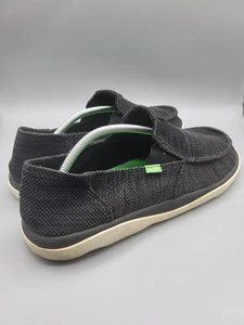 Sanuk Gray Loafers Mesh Textured Men sz 13 Rubber Insoles Boating Beach  - Picture 1 of 8