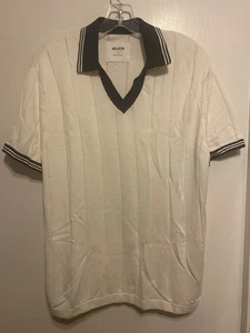Maglione uomo Hollister manica corta collo polo taglia small bianco sporco nuovo senza etichette - Foto 1 di 7