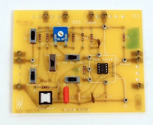NIDA 555 Timer 153 PC130-153 Experiment Card - Picture 1 of 3