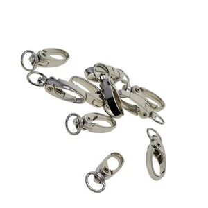 10set Silver Swivel Clips Snap Lobster Clasp Hook Bag Key Ring Hooks - Picture 1 of 5