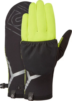 Ronhill Wind Block Convertible Running Gloves Yellow Thermal Reflective Mens - Image 1 of 2