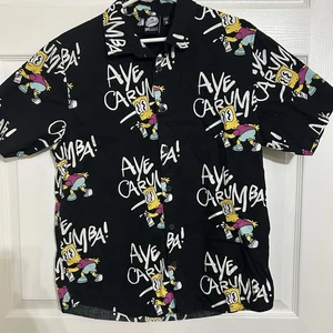 Neff X The Simpsons Button Shirt Bart Simpson Graffiti Popart Aye Herren Gr. S - Bild 1 von 6