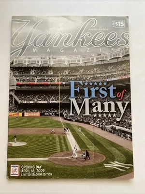 2009 New York Yankees Baseball Souvenir Program Magazine World Series Champions - Image 1 of 2