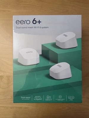 Eero 6 Plus Dual-band Mesh Wi-Fi Router R010311 3 Pack Sealed Unopened - Image 1 of 3