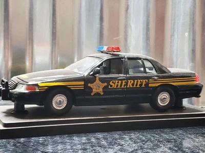 90s Ford Crown Vic Interceptor Summit County Ohio Sheriff Car 1:24 Diecast Model - Image 1 of 4