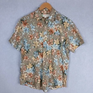 Braintree Australia Mens Size M Hemp Bamboo Blend Floral Short Sleeve Shirt - Picture 1 of 8