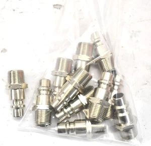 Lot of 11 Pneumatic Stainless Steel Threaded Fitting Adapter Connection - Picture 1 of 4