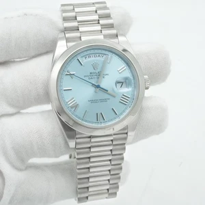 Rolex Day-Date 40mm 228206 Ice Blue Dial Platinum 2021 B&P - Bild 1 von 9