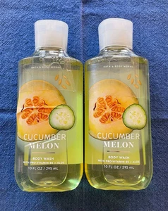 BATH AND BODY WORKS PEPINO MELÓN GEL DE LAVADO CORPORAL/DUCHA 10 FL OZ, LOTE DE 2, ¡NUEVO! - Imagen 1 de 1