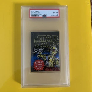 🐶 1977 Topps Star Wars Series 1 Wax Pack PSA 6 NM-MT Blue - Picture 1 of 2