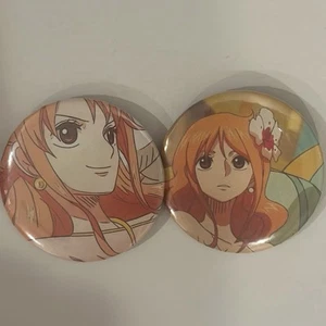 One Piece Nami 2 Piece Pin Badge Set - Picture 1 of 1