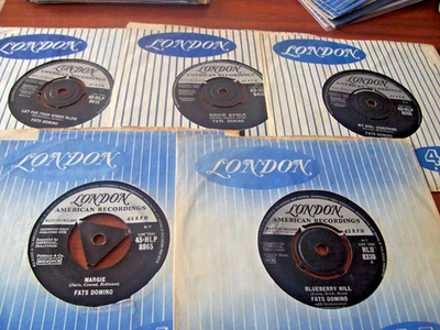 Fats Domino 6x45s "Sick & Tired+Margie+Blueberry Hill"+3 London originals listed - Image 1 of 4