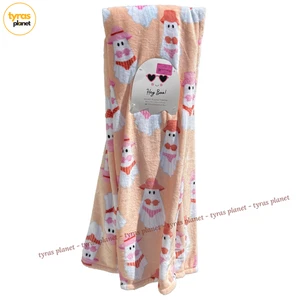 Velvet Hey Boo Cute Duck Chef Pattern Plush Blanket Throw 50x70in Halloween - Picture 1 of 3