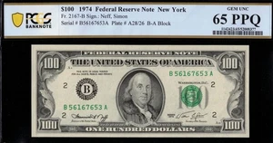 1974 $100 FRN B56167653A P.C.G.S #65PPQ - Picture 1 of 3