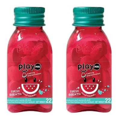 2 x 22 g Sandía de enfriamiento y mentol caramelo aliento fresco Tailandia fiesta camping Foto 1 de 4