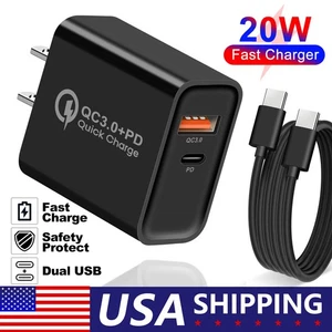 Cable cargador enchufe de pared rápido USB + tipo C USB C para iPad Pro iPhone 15 Pro Max Plus - Imagen 1 de 19