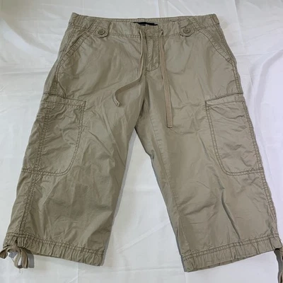 Calvin Klein 女式长棕褐色工装短裤 8 33 英寸腰 25 英寸长 17.5 英寸内缝 — 第 1/4 张图片