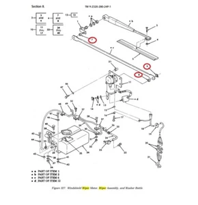 HMMWV M1113 M1114 WINDSHIELD WIPER ARM LINKAGE BUSHING WITH CLIP - Picture 1 of 1