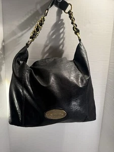 Dana Buchman hobo large black shoulder bag 17X12X5.5 With Chain Handles - Picture 1 of 7