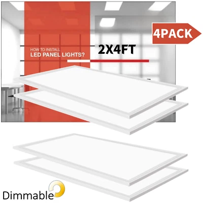 4PCS Ultra Thin 75 Watts LED Panel 2x4 LED Flat Panel Office Shop Ceiling Lights - Image 1 of 4