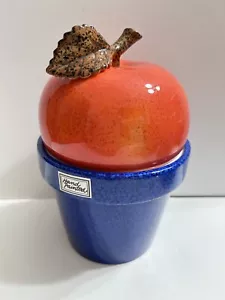 New Department 56 Fresco Ceramic Citronella Candle-Hand Painted-Apple- Retired - Picture 1 of 11