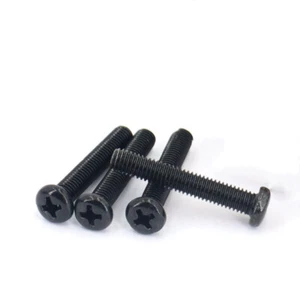 M3 M4 M5 M6 Phillips Drive Cross Pan Head Bolts Black Oxide Steel Machine Screws - Picture 1 of 12